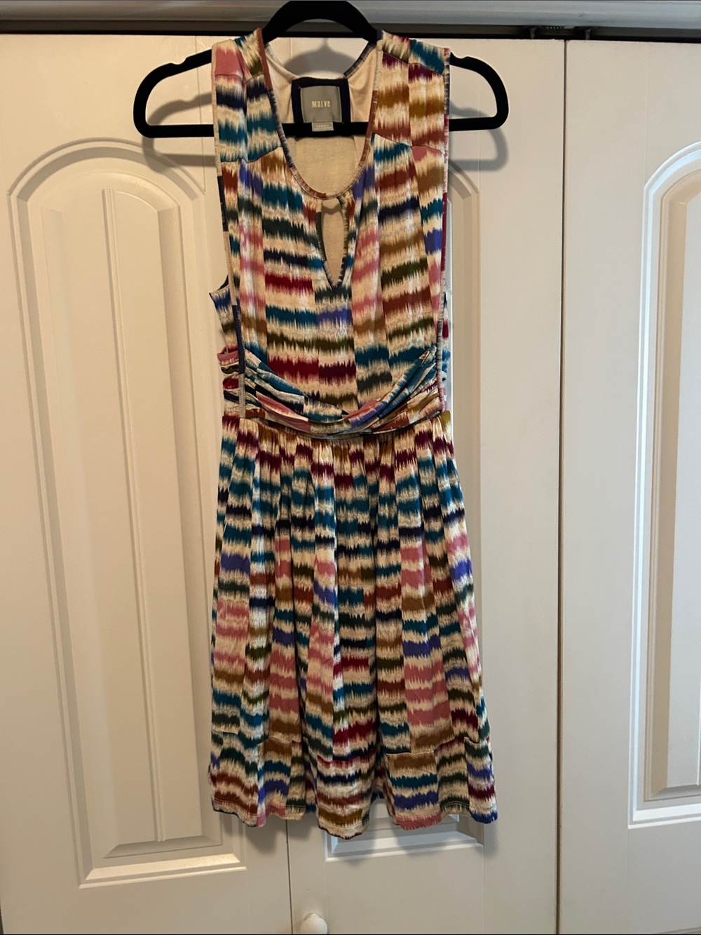 Anthropology  Maeve Multicolor Zigzag Sleeveless Mini Dress